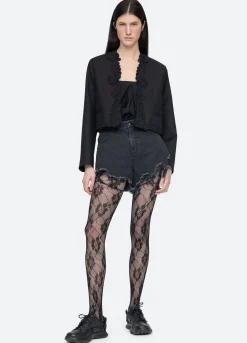 Sea New York Aerin Cropped Blazer Black Flash Sale