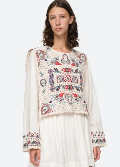 Sea New York Alicia L/S Top Cream Shop