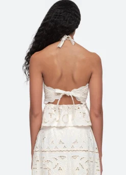 Sea New York Blaire Halter Top White Flash Sale