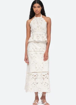 Sea New York Blaire Skirt White Hot