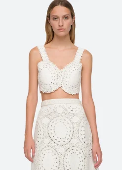 Sea New York Camila Crop Top White Store