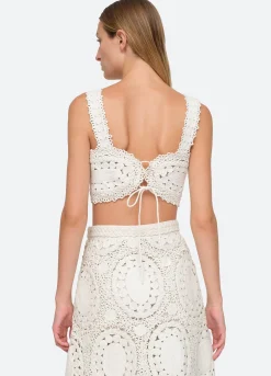 Sea New York Camila Crop Top White Store