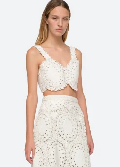 Sea New York Camila Crop Top White Store