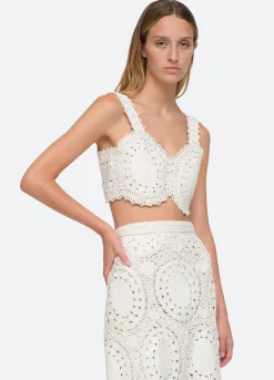 Sea New York Camila Crop Top White Store