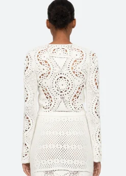 Sea New York Carter Lace Up Top White Best