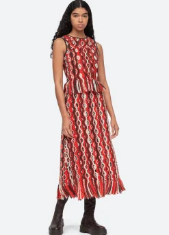 Sea New York Drew Skirt Red Fashion