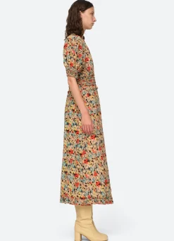 Sea New York Ensley Puff Slv Dress Multi Flash Sale