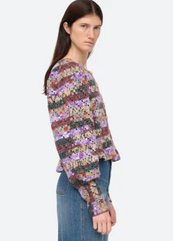 Sea New York Felicity Cardigan Multi Hot