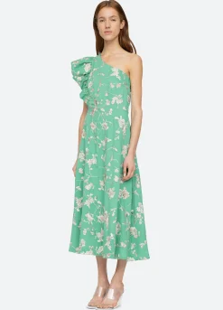 Sea New York Julian One Shoulder Dress Mint Best Sale