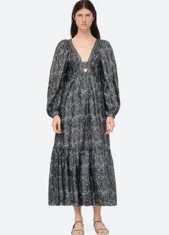 Sea New York Marlee L/S Dress Black Cheap