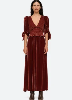 Sea New York Mayde Dress Rust Clearance