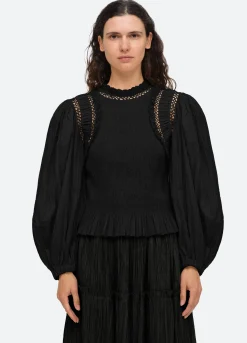 Sea New York Paco Smocked Top Fashion