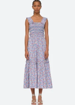 Sea New York Peggy Smocked Dress Discount