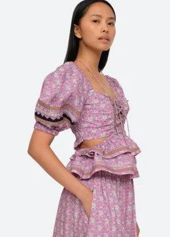 Sea New York Perry Cutout Top Lilac Discount