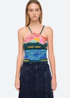Sea New York Ray Halter Top Multi Hot