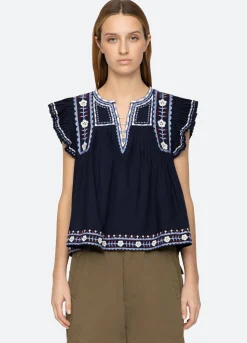 Sea New York Shaina Top Navy Best Sale