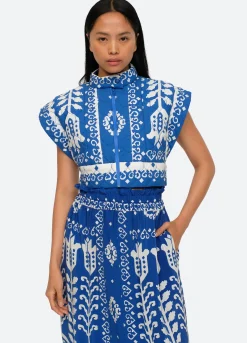 Sea New York Sonia Vest Blue Sale