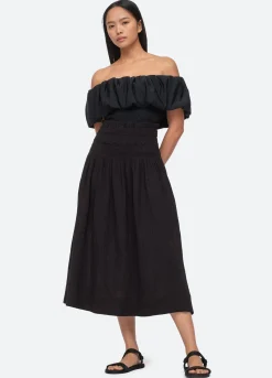 Sea New York Sophie Skirt Coverup Black Fashion