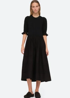 Sea New York Willa Puff Slv Dress Outlet